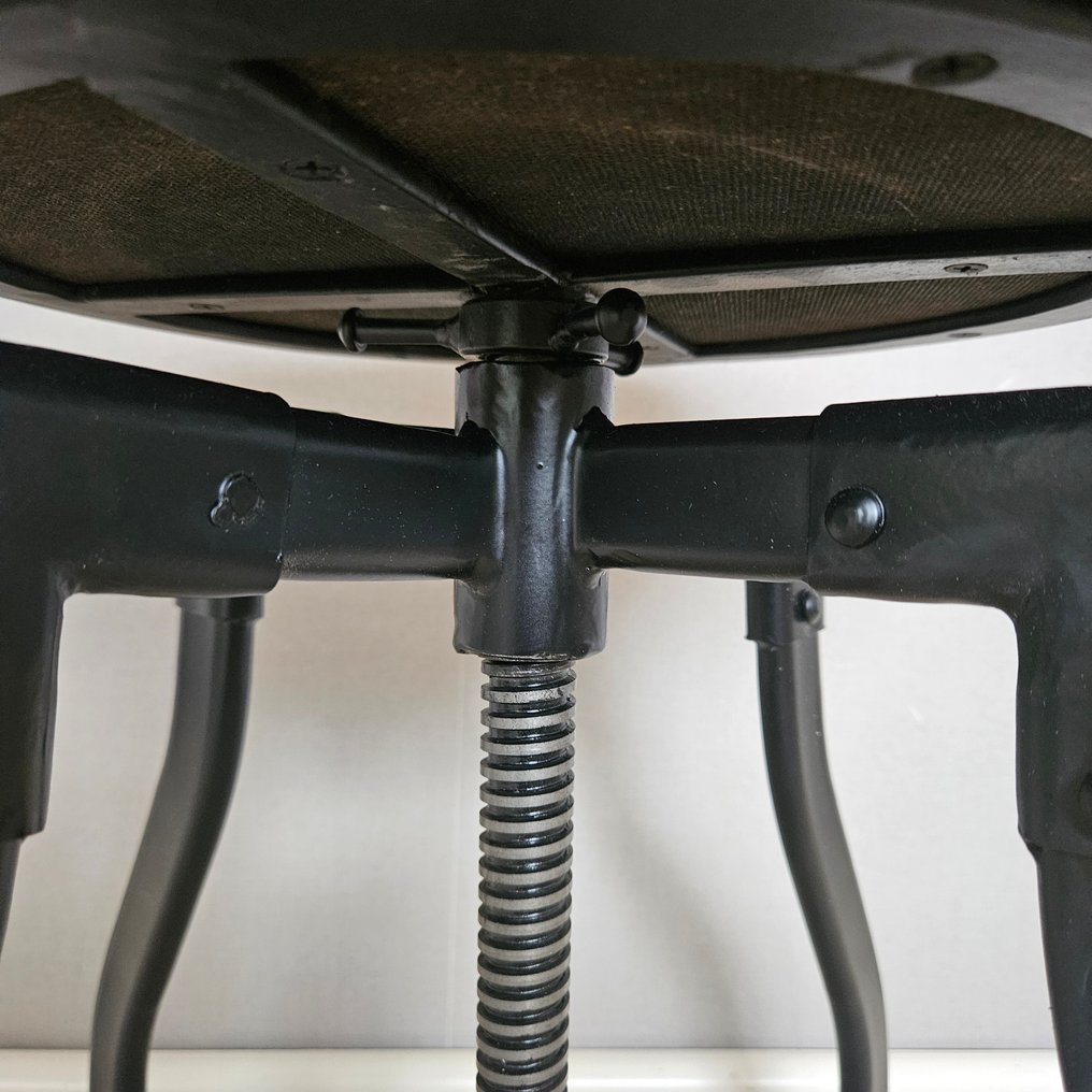 Sgabello - Supporto rotante regolabile in altezza - Pelle, Ferro #4.3