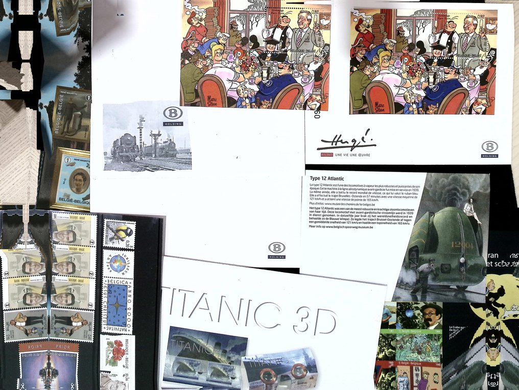Belgien 2001/2015 - Los mit mehreren Ausgaben, Tintin mit Nummer, Titanic 3D usw. #1.0