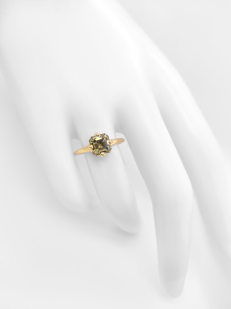 Sans prix de réserve - Bague - 14 carats Or jaune - 1.50ct. tw. Diamant (Couleur naturelle) - Certificat IGI #3.2