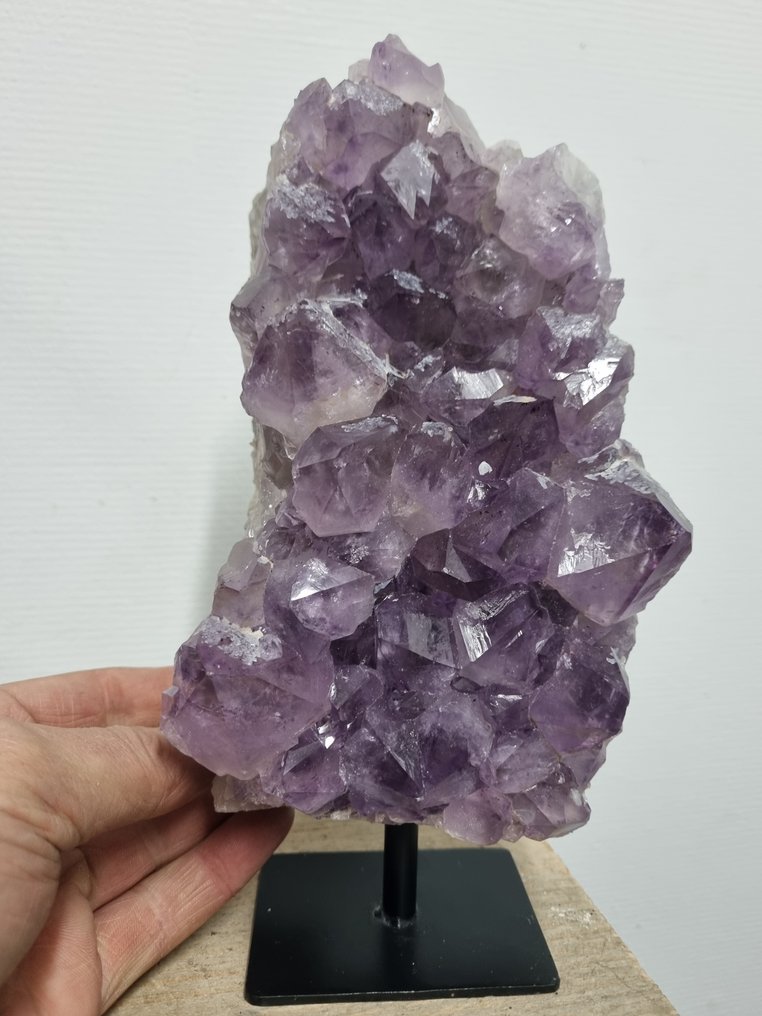 NO RP - ametista viola HQ su supporto in acciaio di lusso. - Altezza: 235 mm - Larghezza: 120 mm- 2334 g #1.0