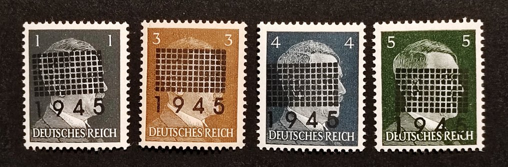 Alemanha 1945 - Correio local de Netzchkau-Reichenbach com sobrecarga MNH - Mi. 1/11 Type I #1.0