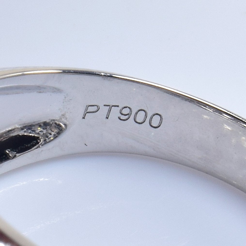 Δαχτυλίδι Πλατίνα -  5.53ct. tw. Ζαφείρι - Διαμάντι - Πιστοποιητικό GFCO #4.3