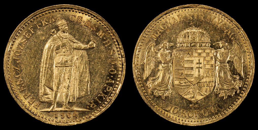 Hongarije. Franz Joseph I. 10 Korona 1904 / AU 58 (Zonder minimumprijs) #4.3