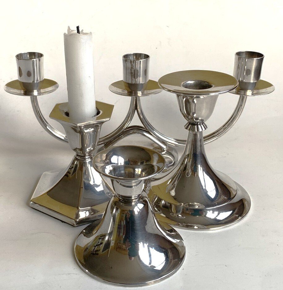 Keltum e.a. - 燭台 - 镀银金属 - 四个烛台 #4.3