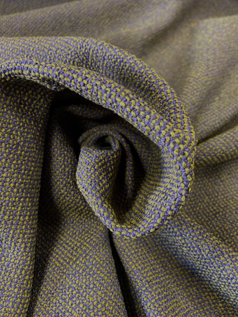 浅紫色和酸绿色交织的柔软织物，意大利制造 - 室內裝潢織物  - 500 cm - 140 cm #1.0