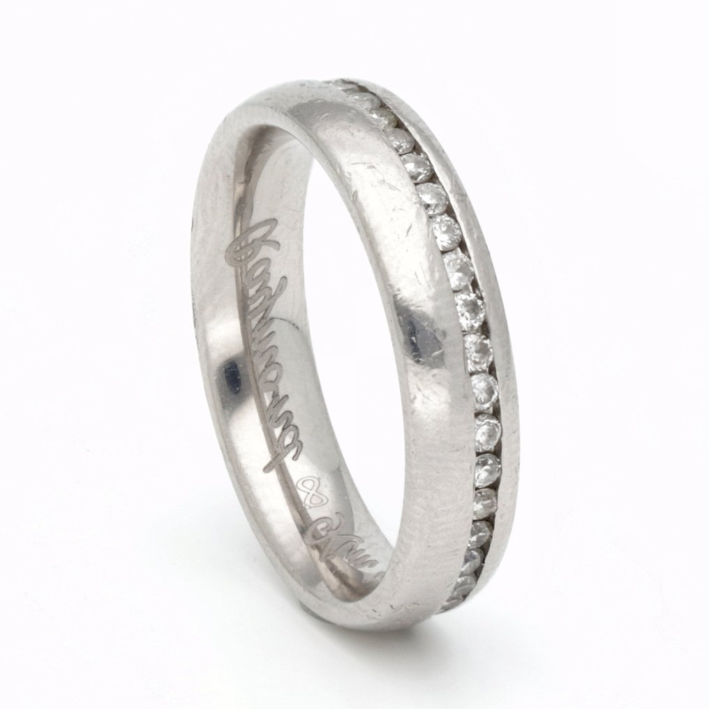 戒指 鉑金 鉆石 (天然) #4.3