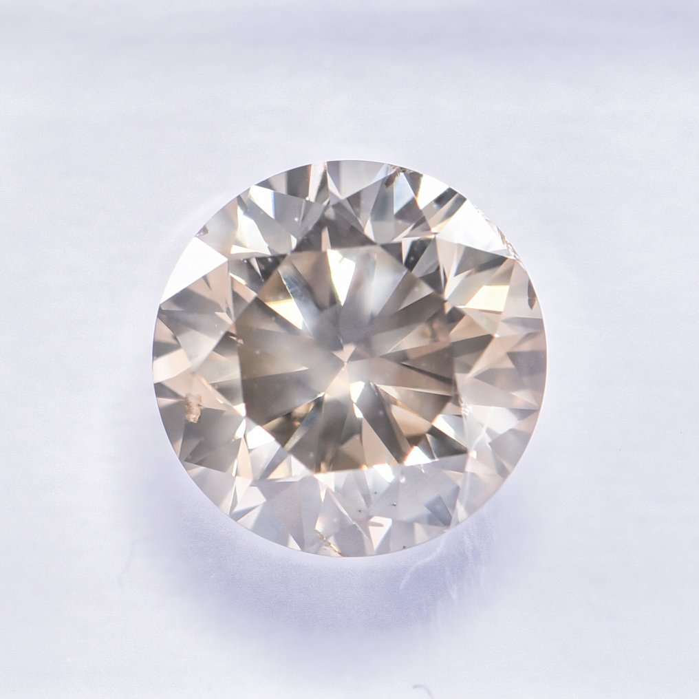 χωρίς τιμή ασφαλείας - 1 pcs Διαμάντι (Φυσικού χρώματος) - 1.71 ct - Στρογγυλό - Fancy Πρασινωπό, Καφετί Κίτρινο - SI1 - International Gemological Institute (IGI) - ΒΓ #1.0