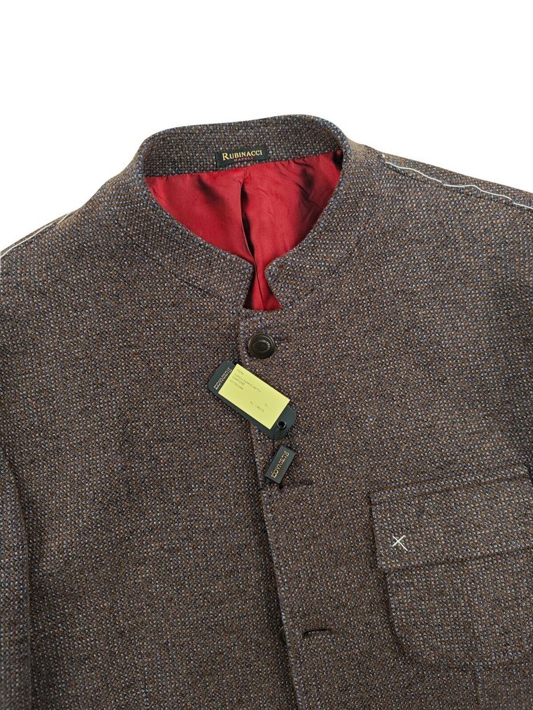 RUBINACCI NAPOLI RRP 1940€ Brown Sahariana Guru Jacket Wool / Cotton - 54 IT - Bleiseri - Uudet lapulliset #3.2