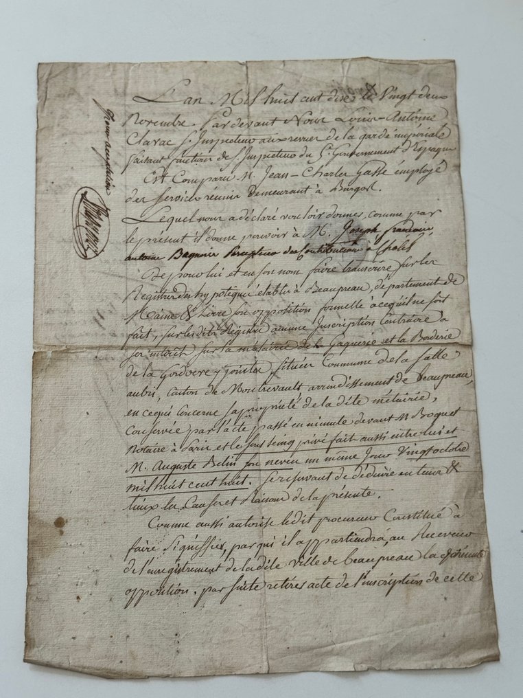 Document - Louis-Antoine Clarac (Inspecteur aux Revues de la Garde Impériale) - Document manuscrit - 1810 #1.0