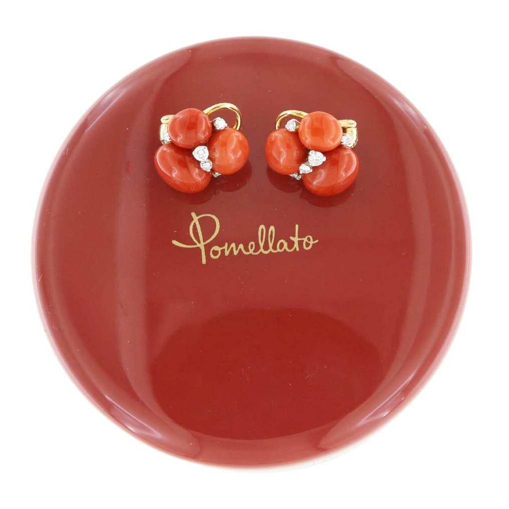 Pomellato - Boucles d'oreilles - Capri - 18 carats Or jaune Corail - Diamant #2.1