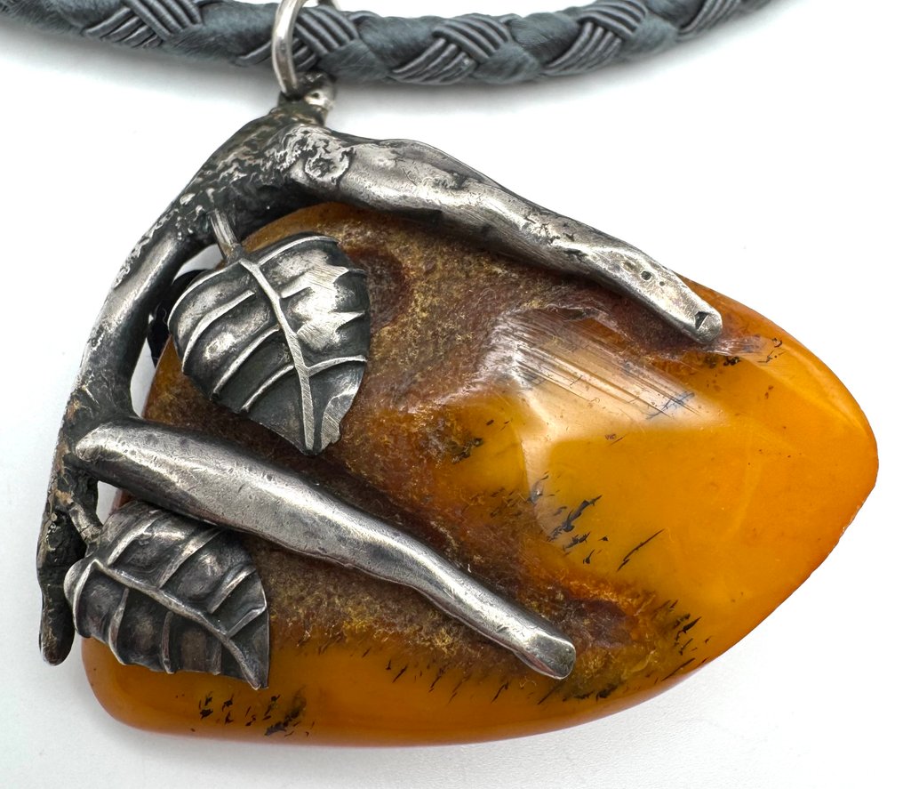 Fără preț de rezervă - Lanț Argint, Amber Chihlimbar #3.2