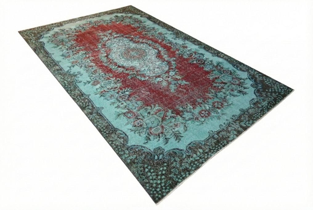 Τιρκουάζ-κόκκινο κλασικό - Χαλί - 295 cm - 180 cm - με πιστοποιητικό #2.1