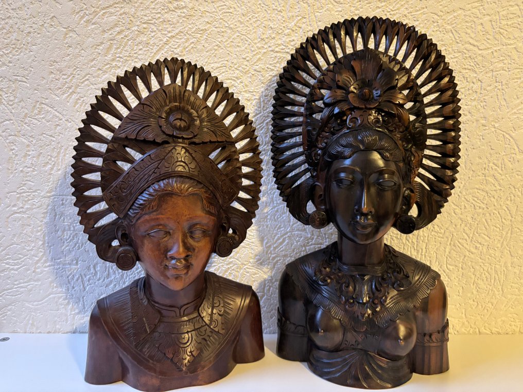 Set intricate handcrafted Indonesian busts - Προτομή - Ινδονησία (χωρίς τιμή ασφαλείας) #1.0