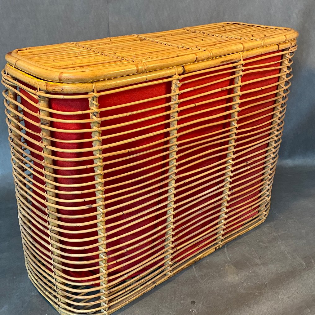 洗衣籃 - 竹, 50年代的意大利手工艺 #3.2