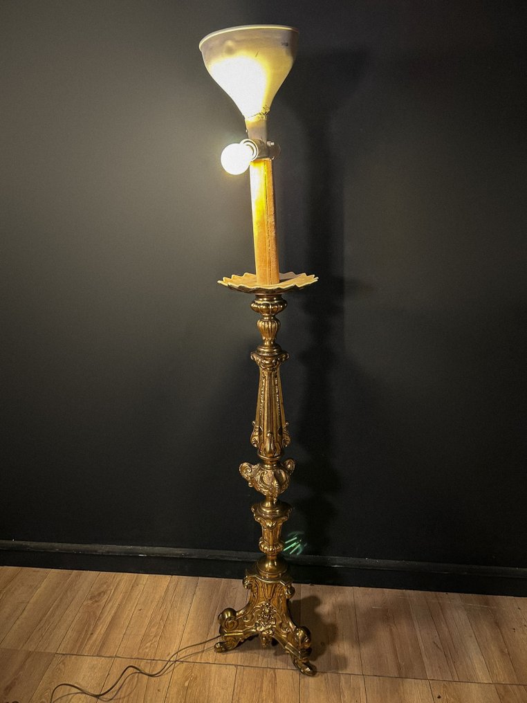 Lamp - Gilt bronze - Solid Bronze Lamp Stand #1.0