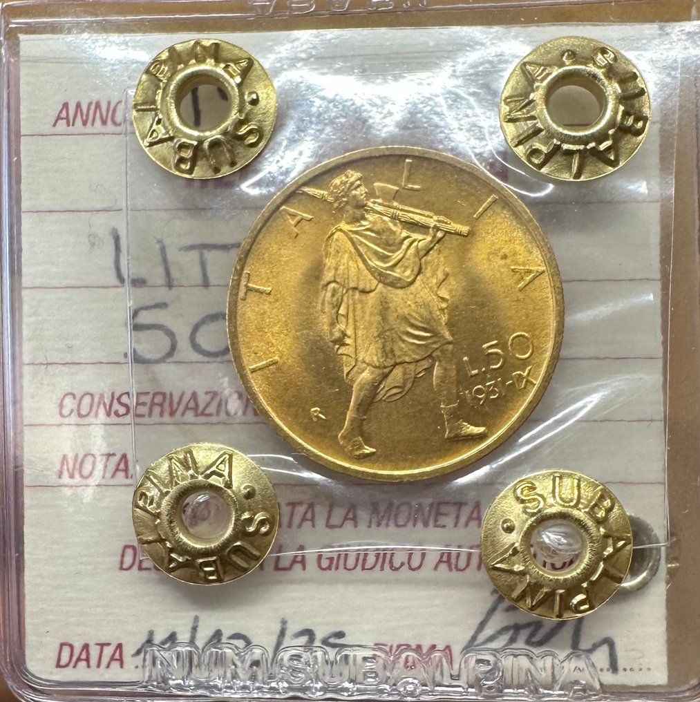 Italia, Kongeriket Vittorio Emanuele III. 50 Lire 1931 IX "Littore" #1.0