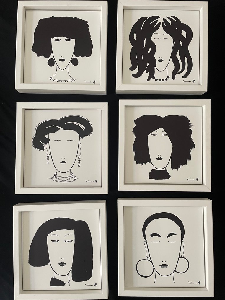 Kiasmo - Vincenzo D'Alba - Ramme (6) - Træ, Keramik - Ginevra #1.0