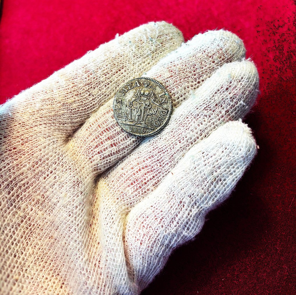 Holandia - Overijssel. Silver Duit 1770 - 'New Year’s Type' - CNM 2.38.118 - Very Rare #4.3