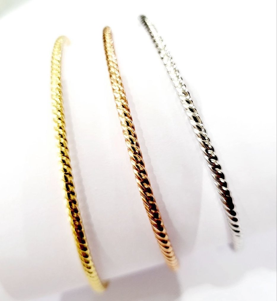 手镯 - 18K包金 白金, 黄金, 玫瑰金 #1.0