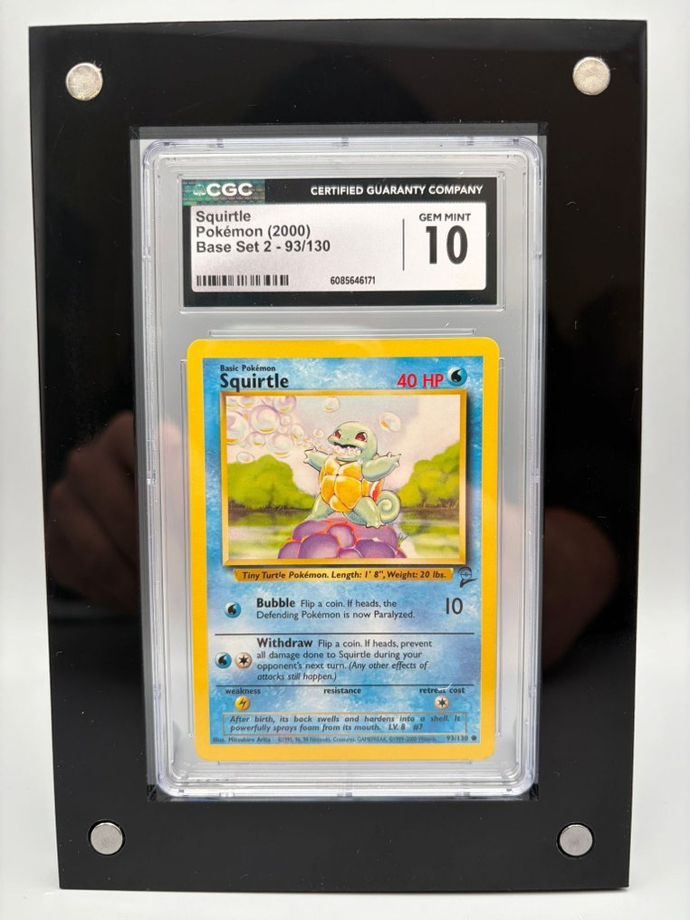 Pokémon Graded card - Squirtle - CGC 10 - WOTC - Base set 2 #1.0