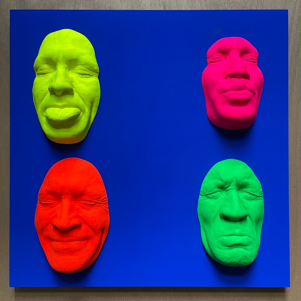 gregos - Fluo moods on blue background #1.0