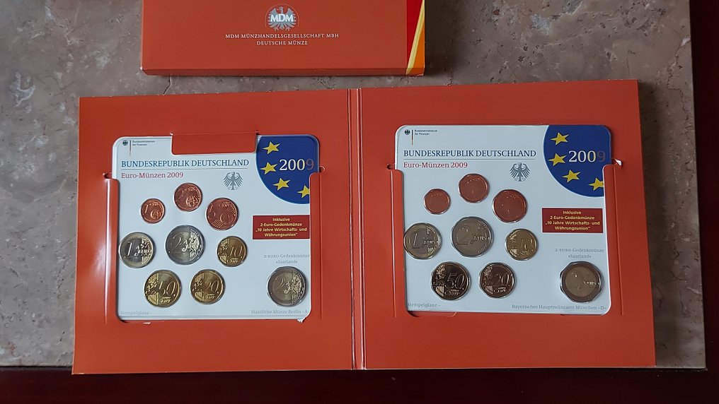 Németország. Year Set (BU) 2009 "A,D,F,G,J" (5 sets) (Nincs minimálár) #1.0