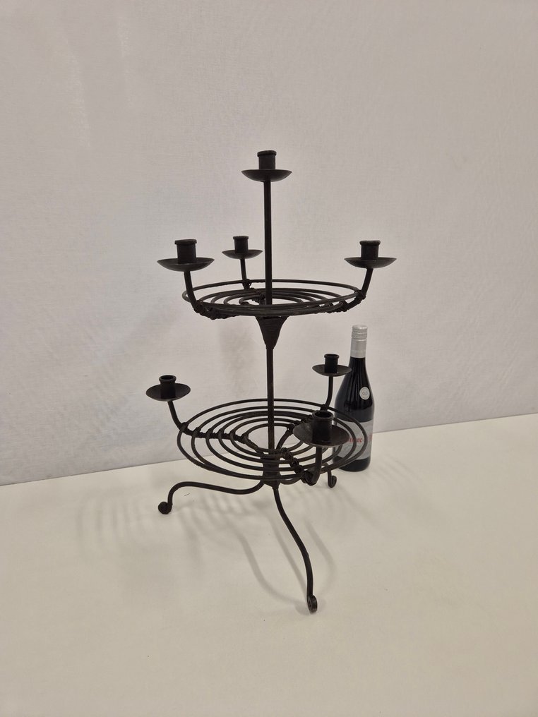 Candlestick - Wrought iron - 7 candle holders #2.1