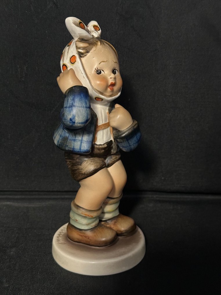 Goebel - 雕像 - Collectible Hummel Goebel Figurine 1951 #217 "Boy with toothache" - TMK4 - 瓷, 陶瓷 #4.3