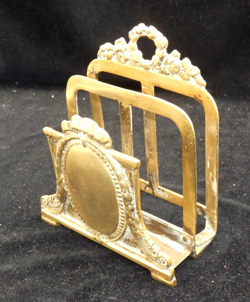 Antieke Messing Brievenhouder - Brievenhouder - Messing #1.0