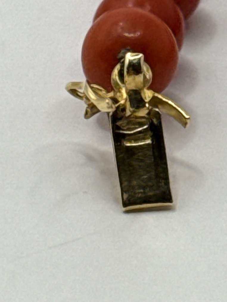 项链 - 18K包金 黄金 珊瑚 - 珊瑚 #2.1