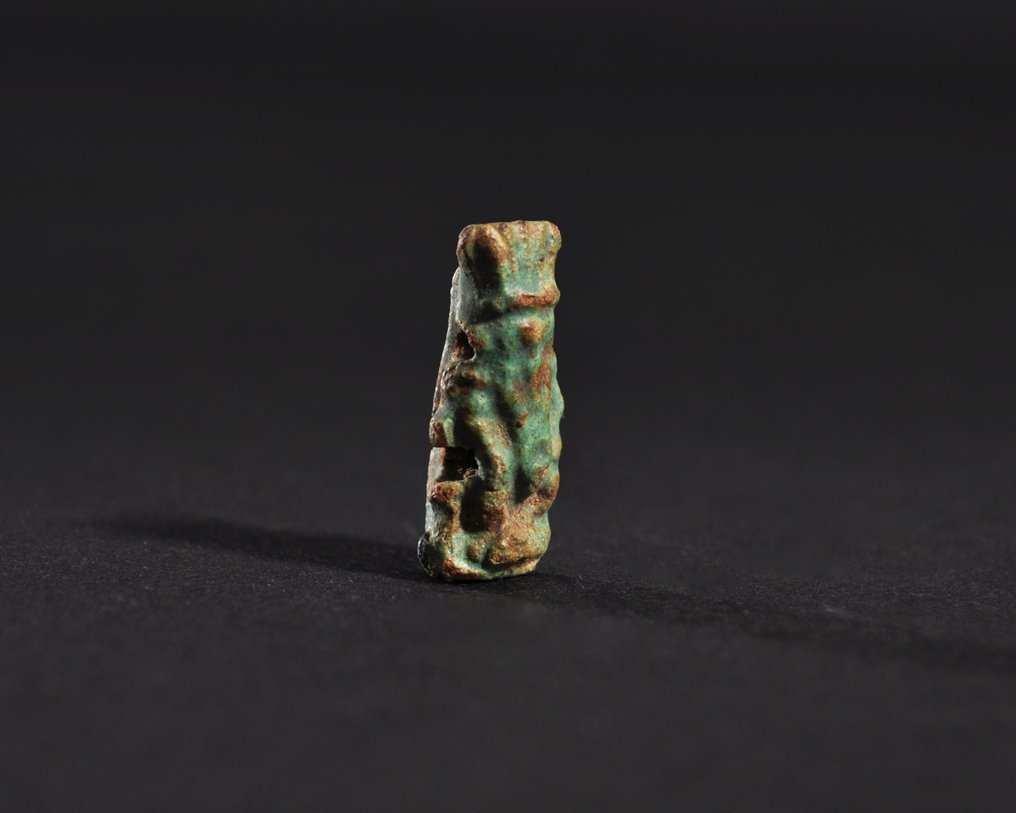 Égypte ancienne, période tardive Faience Amulette de Bes - 23.9 mm #1.0
