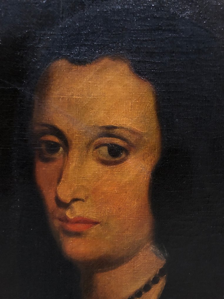 École Espagnole (c. 1900) - La Dame à l'Éventail (D'après un célèbre portrait de Diego Velázquez) #4.3