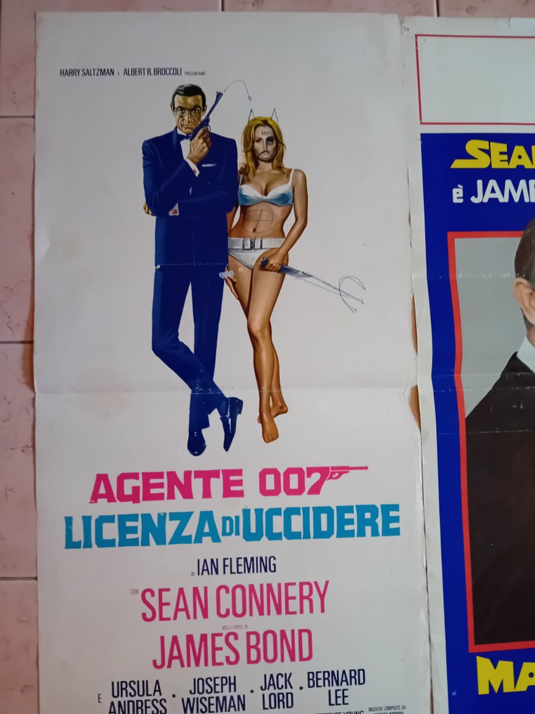 JAMES BOND 007 - 4 007 SEAN CONNERY ROGER MOORE original poster #2.1
