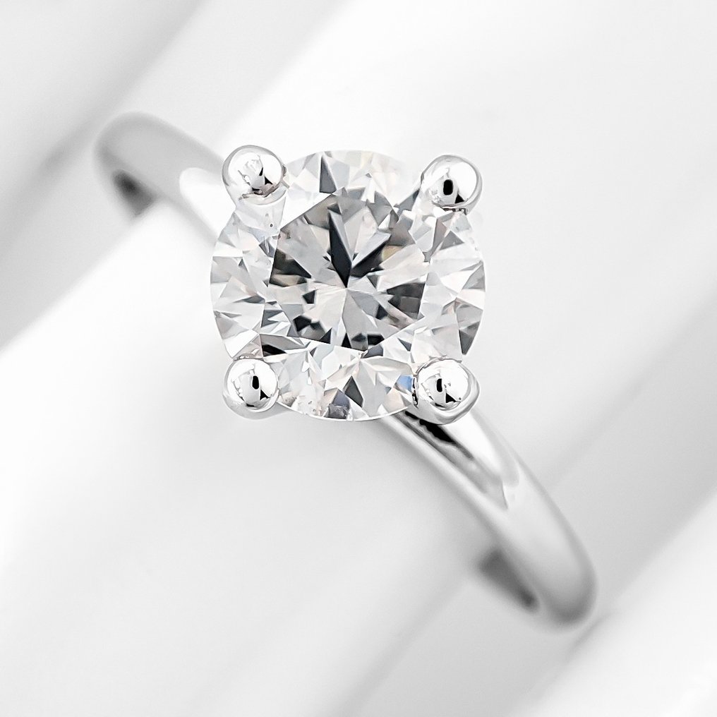 沒有保留價 - 戒指 - 14 克拉 白金 -  1.05ct. tw. 鉆石 (天然彩色) - IGI 证书 #1.0