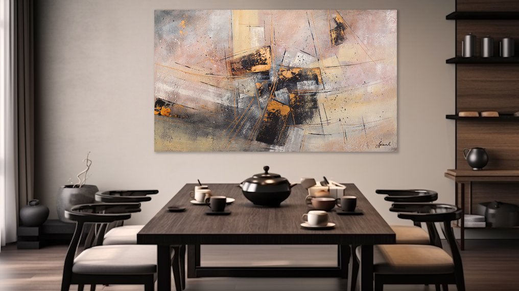 Monika Spiewak - Abstract - XXL - Oil Painting Stretched On The Frame - Ready To Hang - 1/1 Unique Piece #1.0