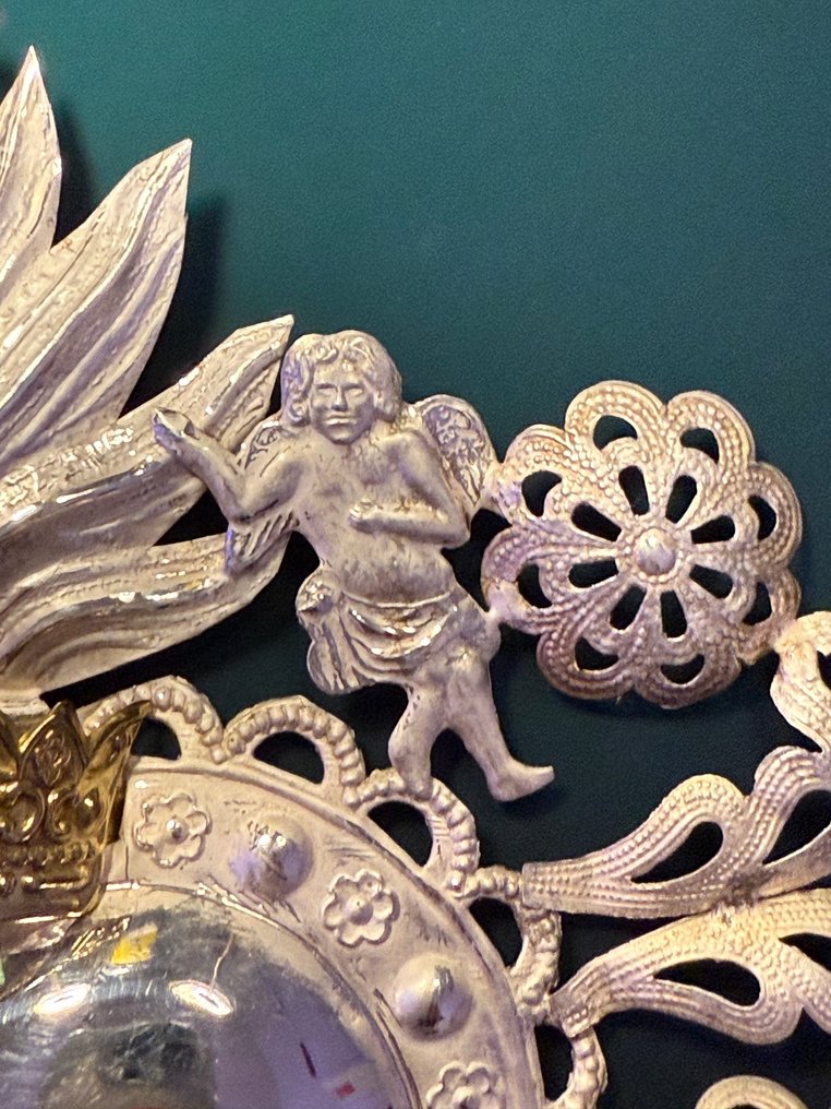  Ex voto - Ασημί - 1910-1920, 1930-1940 - Εξ βότο καρδιά από ασήμι  #2.1