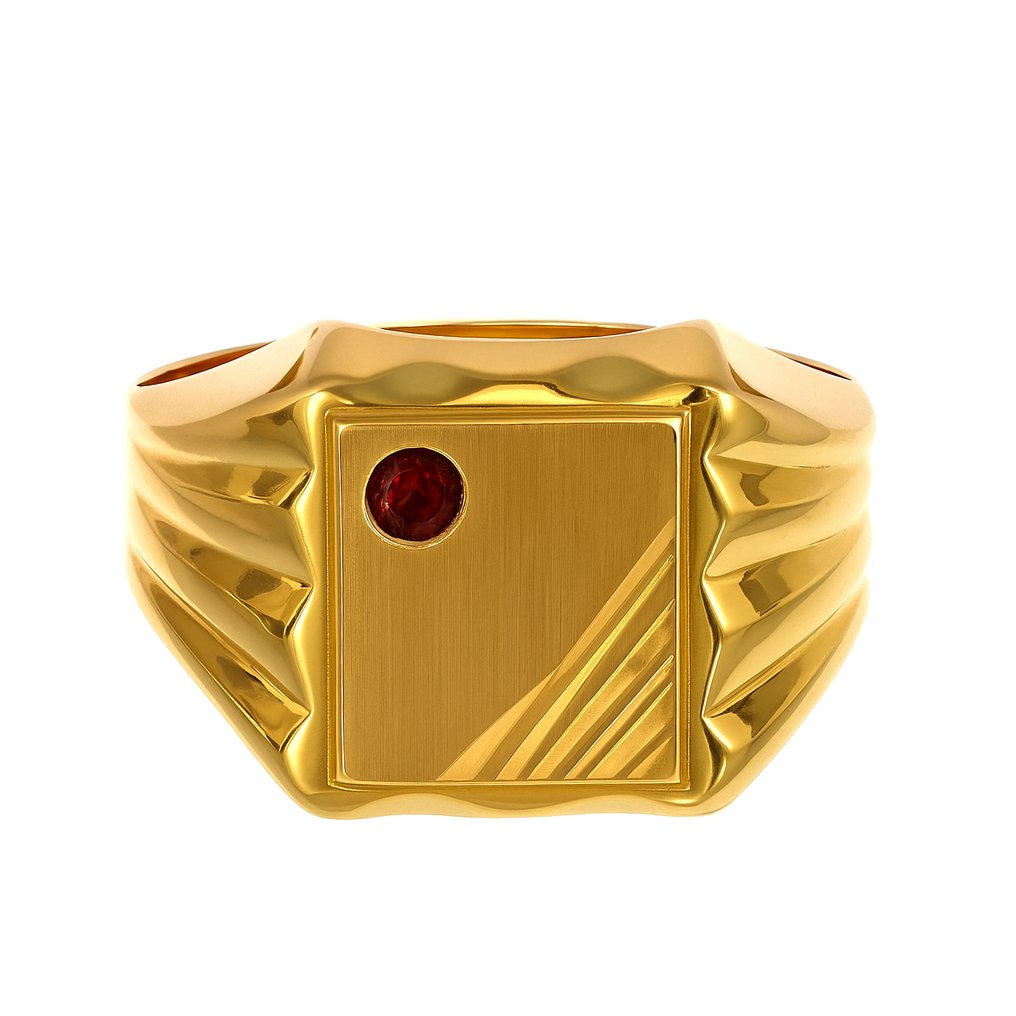 戒指 - 18 克拉 黃金 - 0.05ct. tw. 紅寶石 #2.1