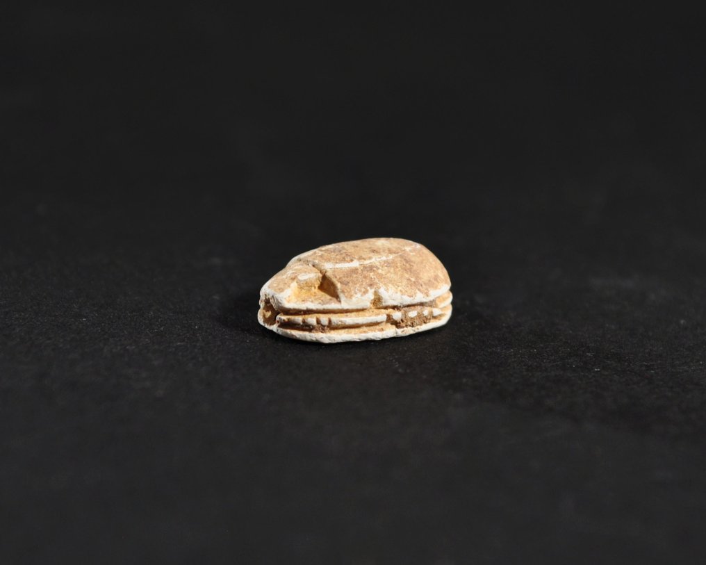 Ancient Egypt, Second Intermediate Period Faience Scarab - 12.5 mm #2.1