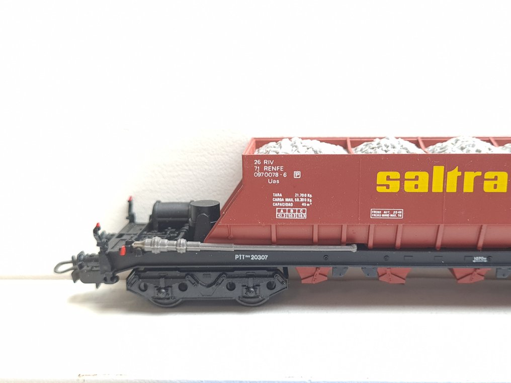 Electrotren H0 - 1470/1604/5200/5201/5410/5423 - Wagon de marchandises pour trains miniatures (6) - 6 wagons de marchandises divers - RENFE #3.2