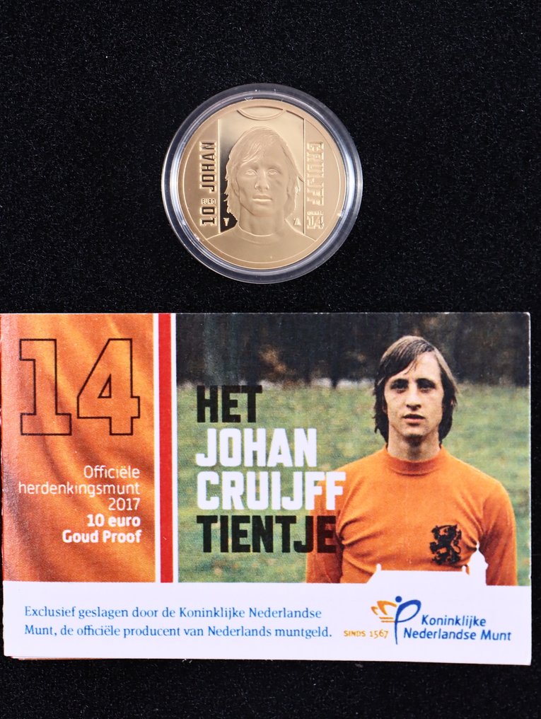 Netherlands. 10 Euro 2017 "Johan Cruijff" Proof #1.0