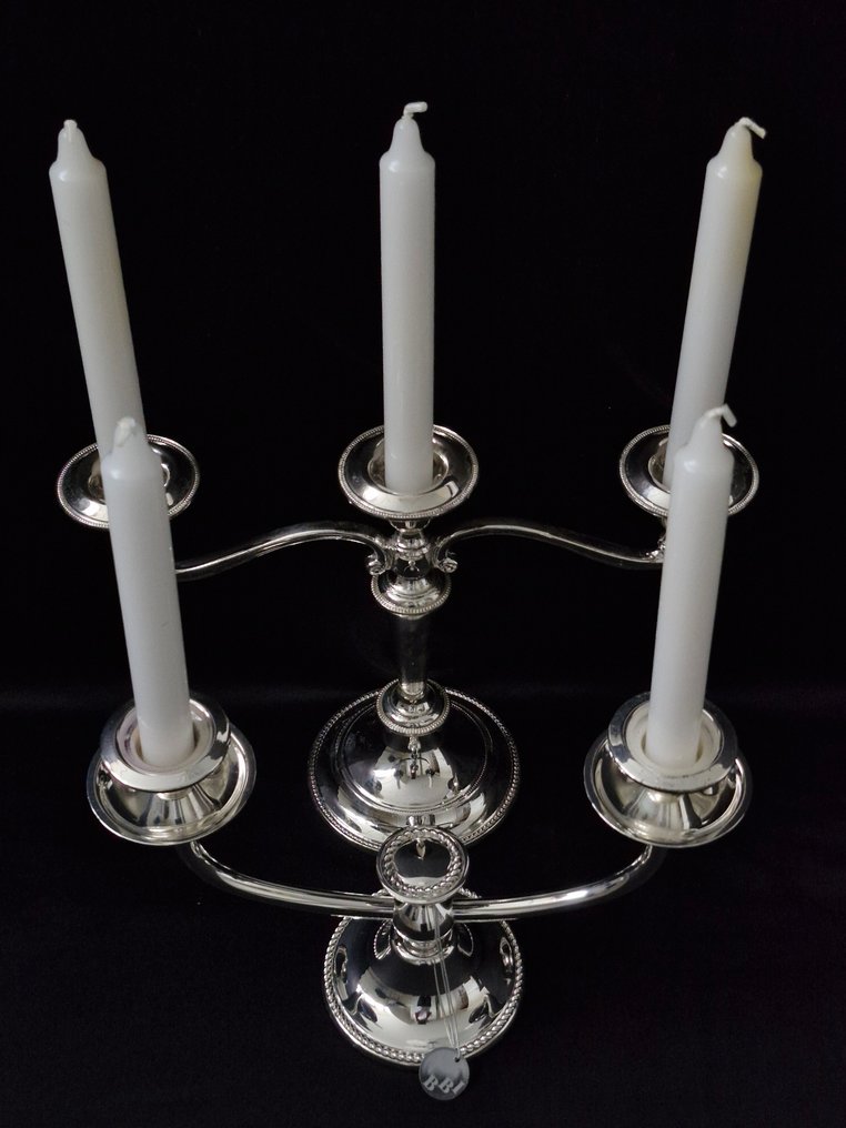 Κηροπήγιο διακοσμημένο με περίφραξη (2) - Επάργυρο, Επιχρωμιωμένο - 1x3armig/1x2armig #2.1