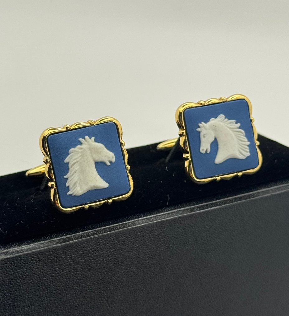 Wedgwood - Μέταλλο, κεραμικό Jasperware - Μανικετόκουμπα - Κουτί #1.0