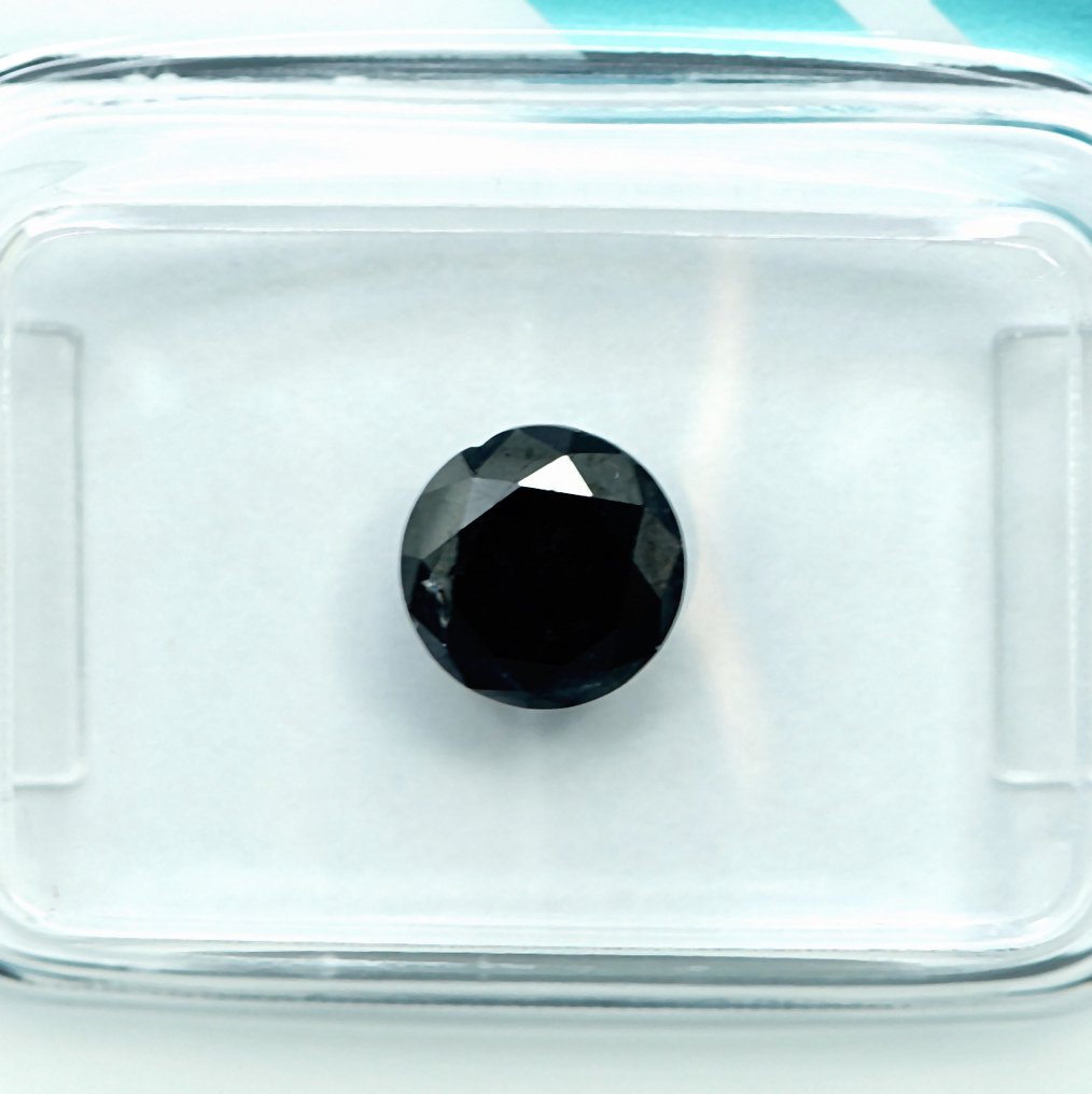 No reserve price - 1 pcs Diamond  (Colour-treated)  - 1.03 ct - Round - Not specified in lab report - International Gemological Institute (IGI) #1.0
