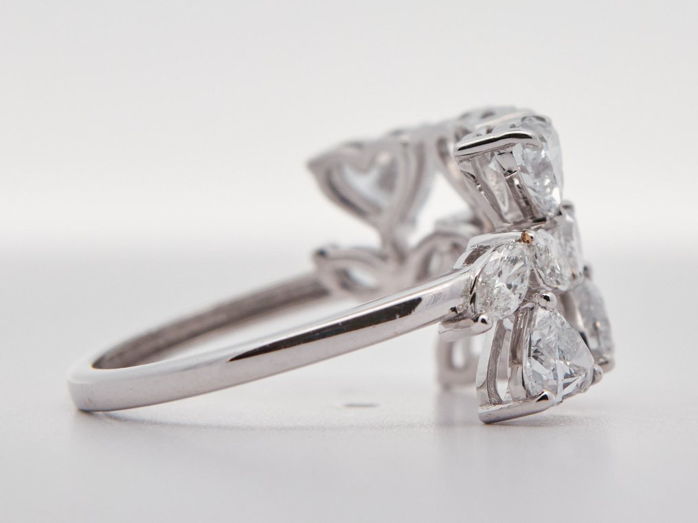 χωρίς τιμή ασφαλείας - Δαχτυλίδι - 14 καράτια Λευκός χρυσός -  2.45ct. tw. Διαμάντι (Εργαστηριακής καλλιέργειας) - Διαμάντι #2.1