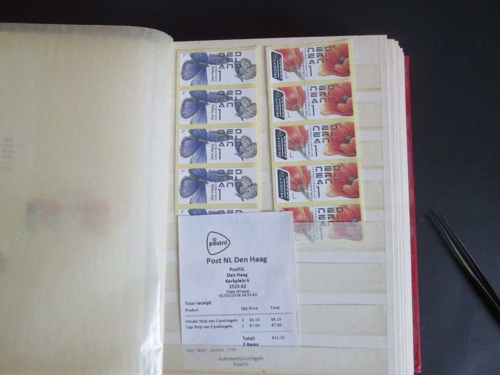 Netherlands  - Automatic strips AU34 and AU35 with unprinted copy. #2.1