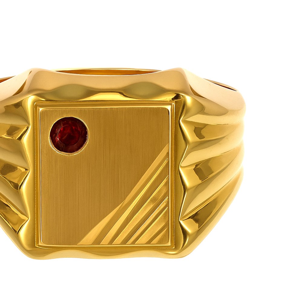 戒指 - 18 克拉 黃金 - 0.05ct. tw. 紅寶石 #3.2