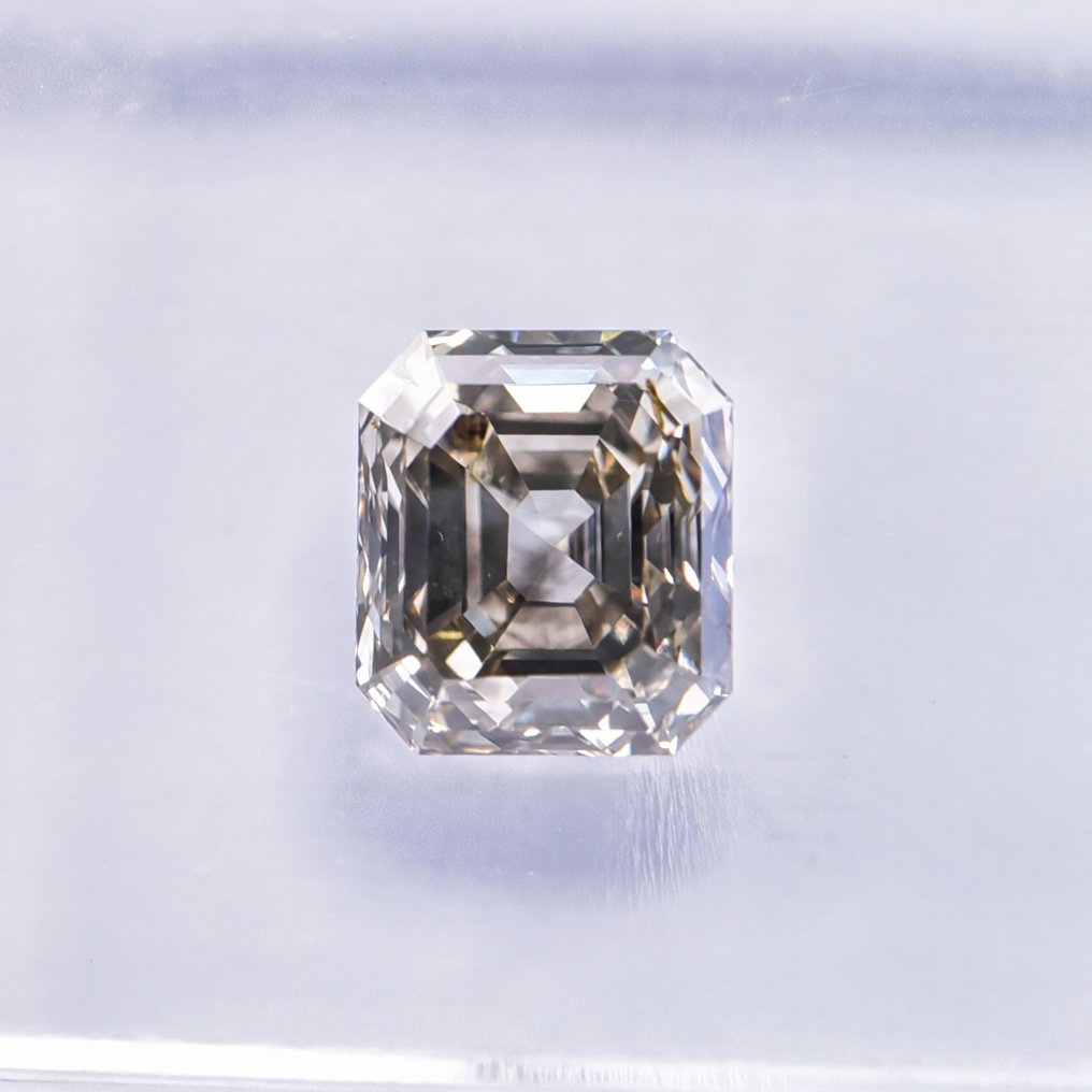 没有保留价 - 1 pcs 钻石  (天然色彩的)  - 1.04 ct - 祖母绿 - Fancy 稍帶綠色的, 稍帶棕色的 黄色 - SI1 微内含一级 - 国际宝石研究院（IGI） - VG #2.1