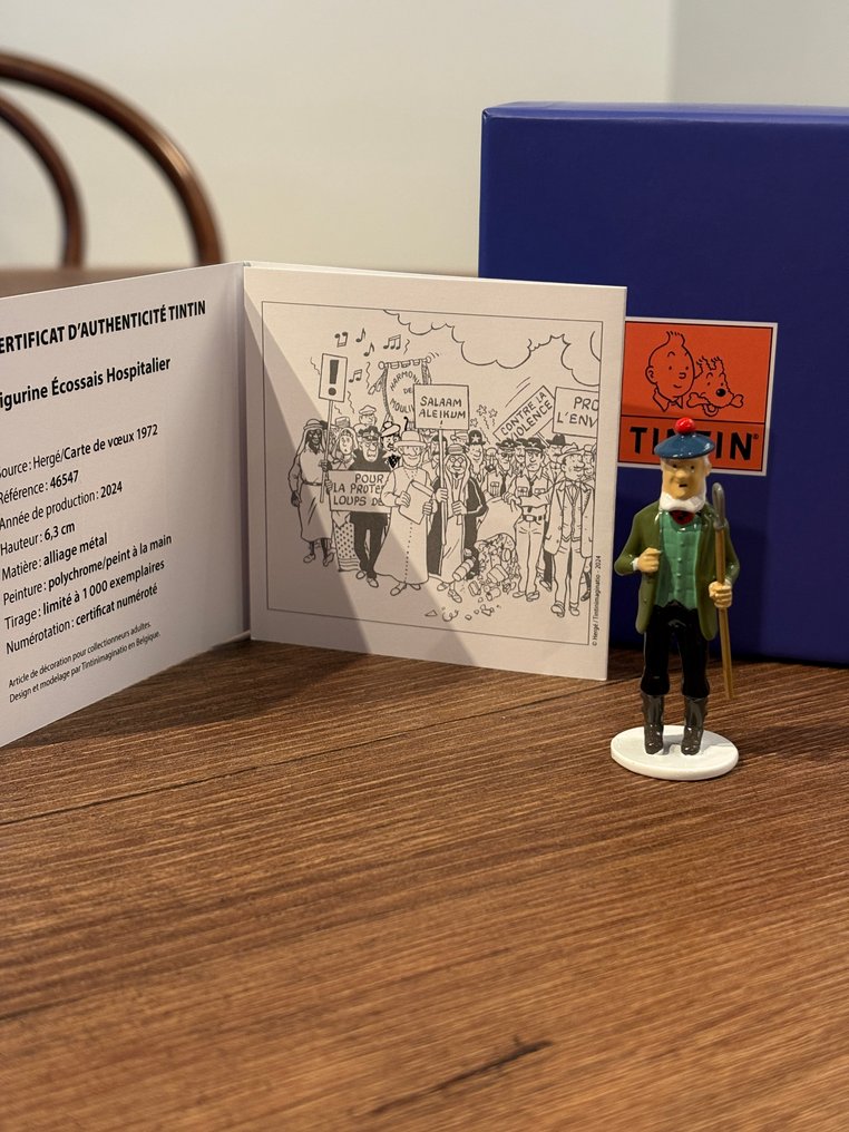 Statuetta - Collection Carte de Vœux 1972 - Moulinsart Tintin réf 46547 - Piombo #1.0