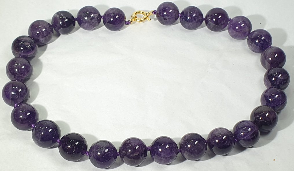 Amestist natural - GIGANT - Calm și reduce stresul - Argint 925 - SUPER SPECIAL - Colier #2.1