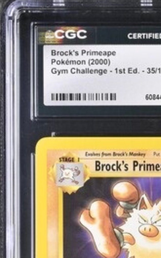 Pokémon - 1 Graded card - Brock's Primeape 35/132 First edition - CGC 10 - WOTC #2.1